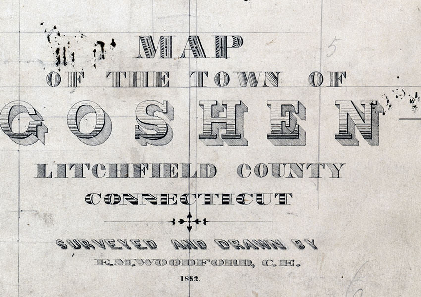 1852 Map of Goshen Litchfield County Connecticut