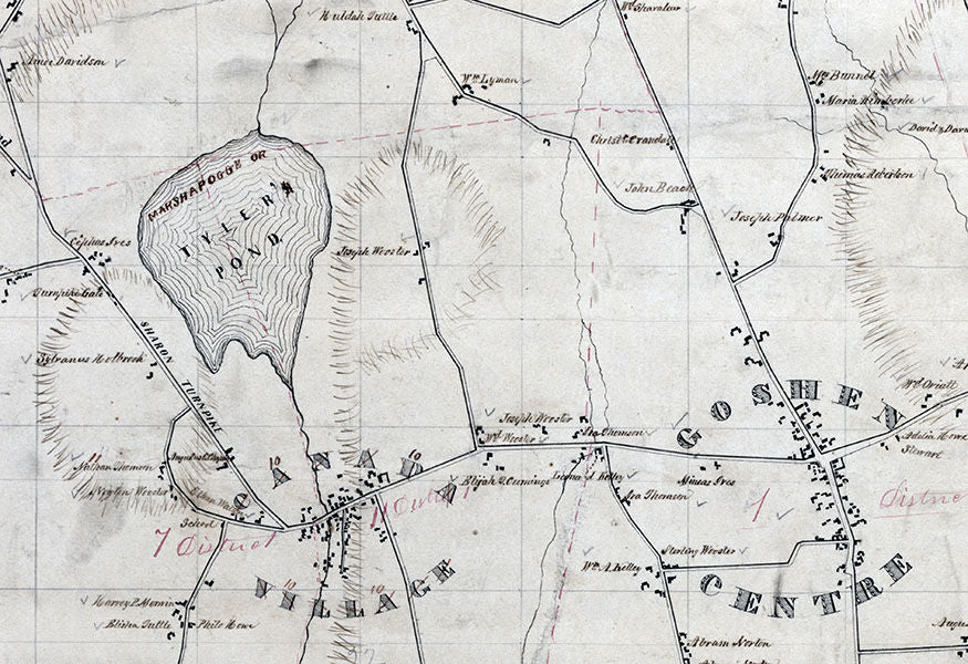 1852 Map of Goshen Litchfield County Connecticut