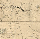 1853 Map of Norfolk Litchfield County Connecticut