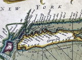 1702 Map of New England New York and Long Island