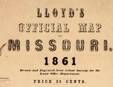 1861 Map of The State of Missouri