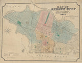 1879 Map of Jersey City New Jersey