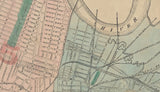 1879 Map of Jersey City New Jersey