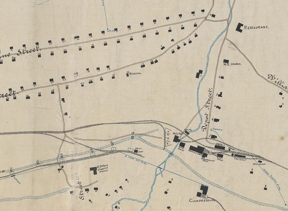 1884 Map of Lyon Mountain Clinton Co New York