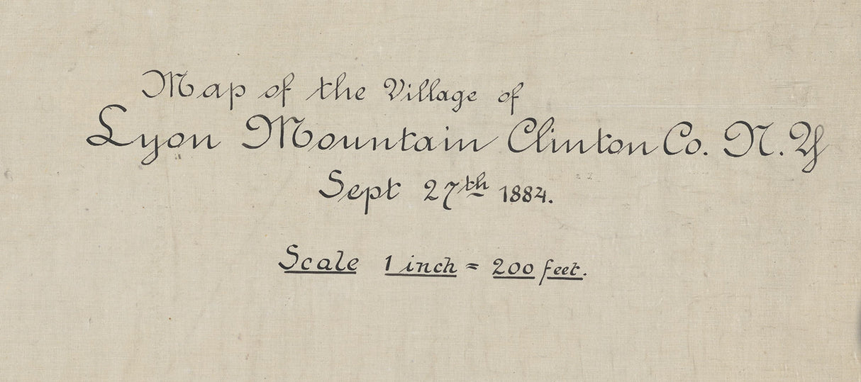 1884 Map of Lyon Mountain Clinton Co New York