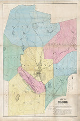 1890 Map of Milford and Hopedale Massachusetts