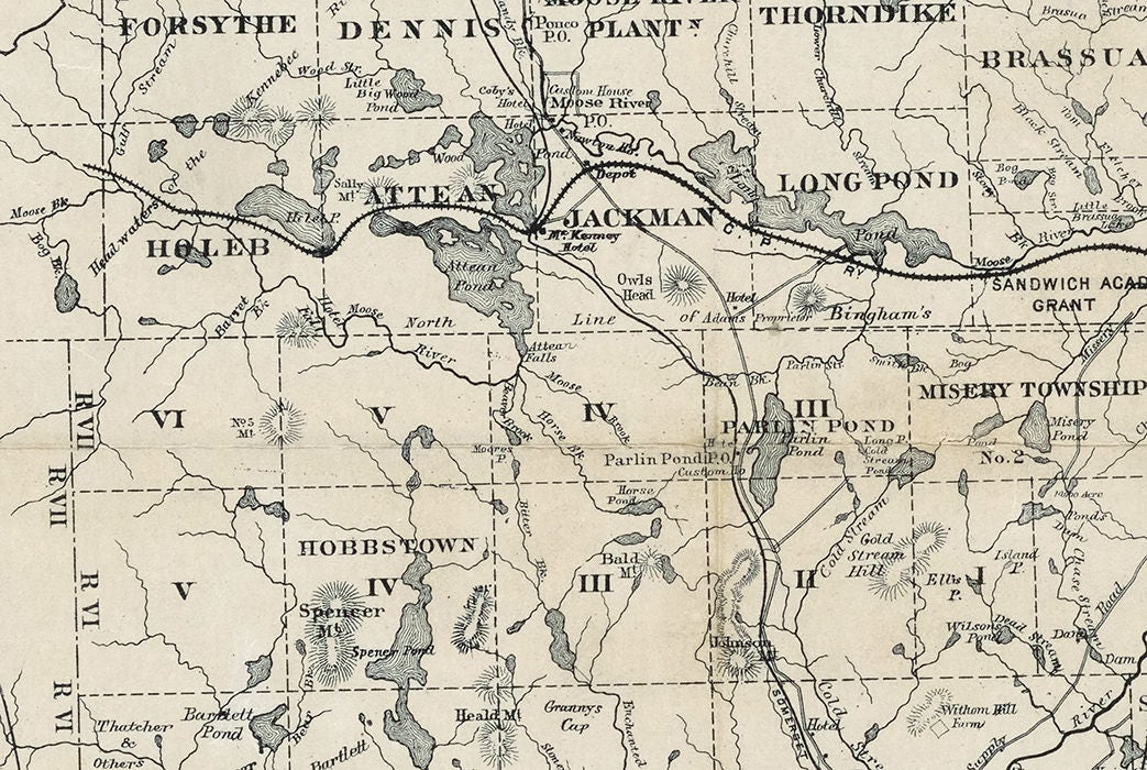 1895 Map of Somerset County Maine