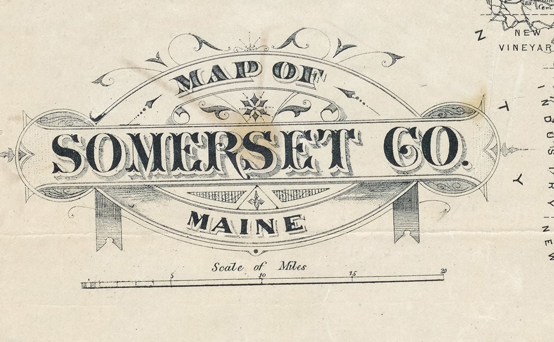 1895 Map of Somerset County Maine