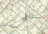 1890 Topo Map of Doylestown PA Quadrangle Bucks County