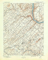 1890 Topo Map of Doylestown PA Quadrangle Bucks County