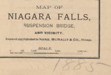 1885 Map of Niagra Falls New York