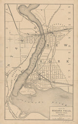 1885 Map of Niagra Falls New York