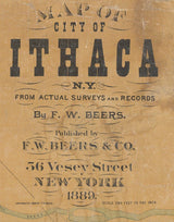 1889 Map of Ithaca New York