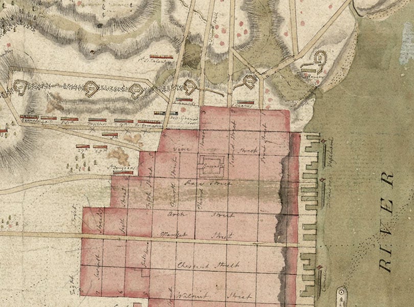 1778 Map of Philadelphia Pennsylvania