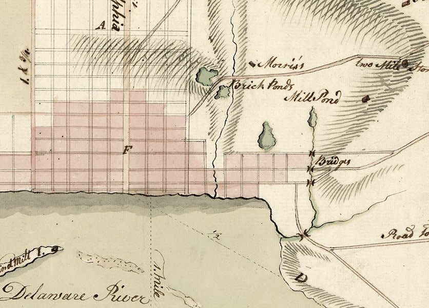 1778 Map of Philadelphia Pennsylvania and Vicinity