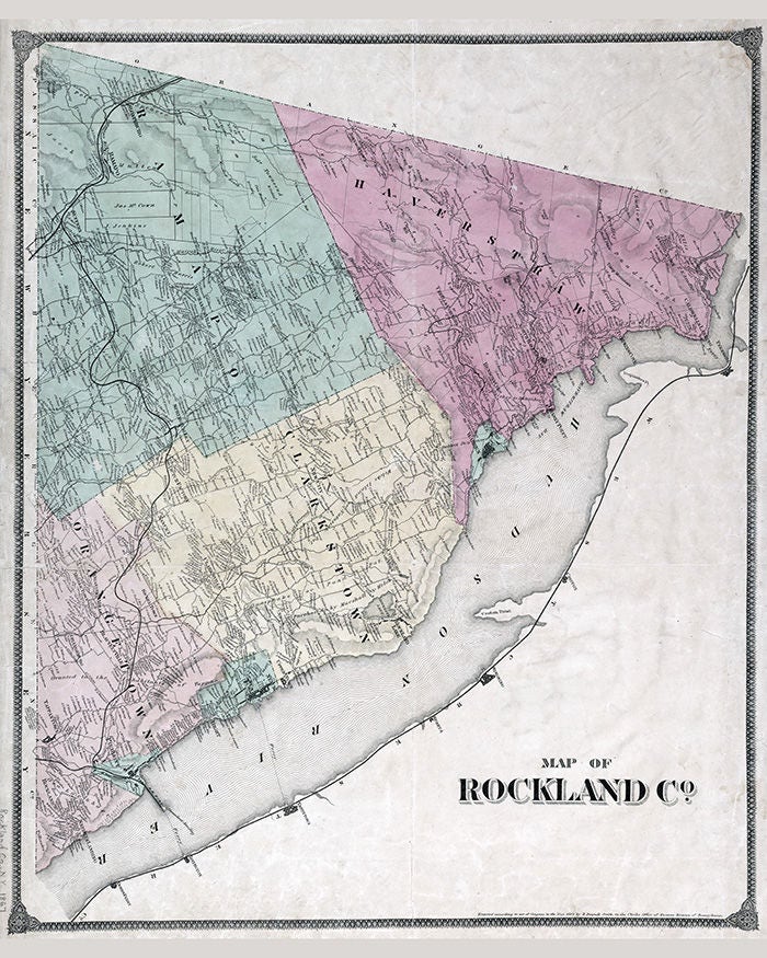 1867 Map of Rockland County New York