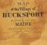 1875 Map of Bucksport Hancock County Maine