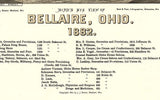 1882 Panoramic Map of Bellaire Ohio