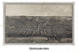 1887 Panoramic Map of Cleveland Ohio