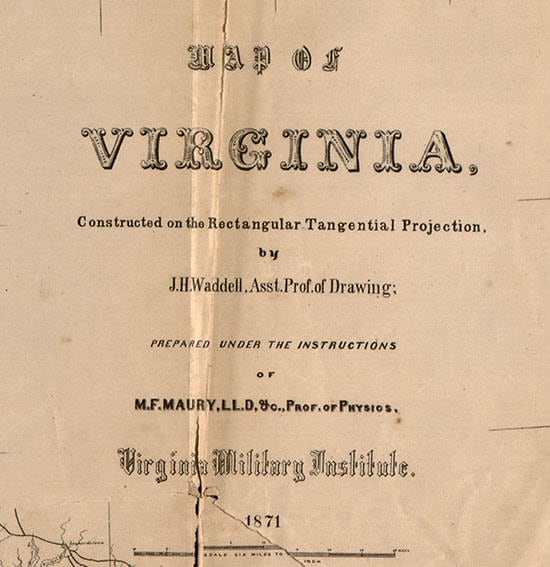 1871 Map of Virginia