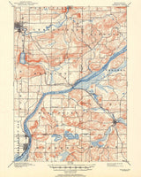 1895 Topo Map of Baraboo Wisconsin Quadrangle