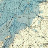 1899 Topo Map of Broadalbin New York Sacandaga Lake