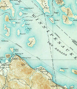 1909 Topo Map of Lake Winnipesaukee New Hampshire