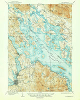 1909 Topo Map of Lake Winnipesaukee New Hampshire