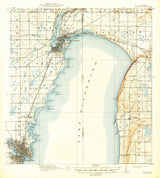 1911 Topo Map of Neenah Wisconsin Quadrangle Showing Fond du Lac