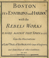 1775 Map of Boston and its Harbour