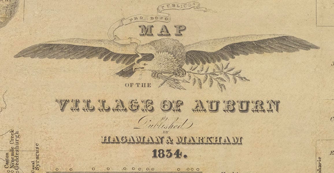 1834 Map of Auburn New York