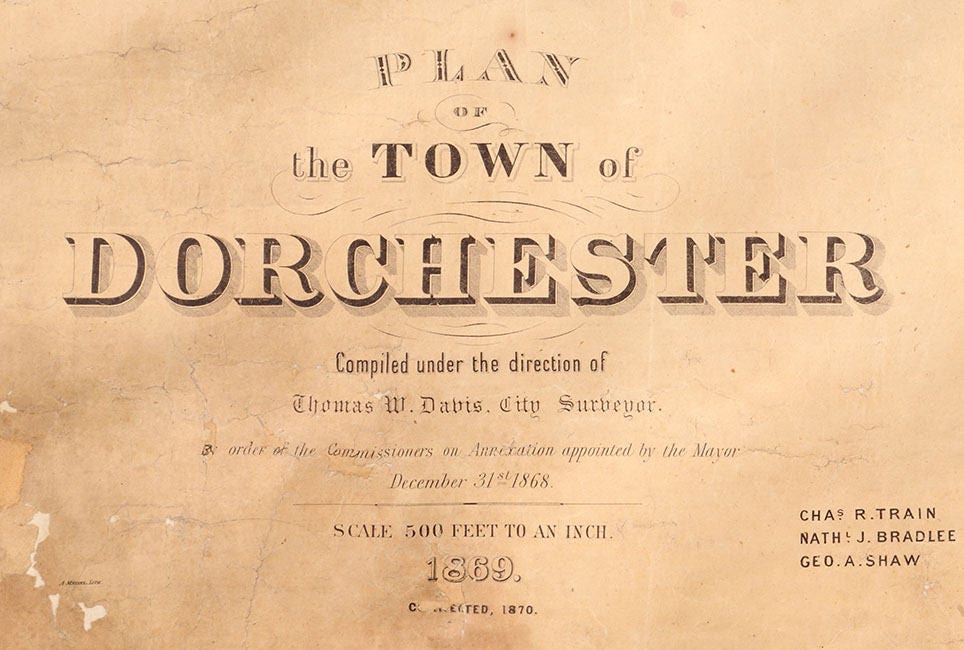1870 Map of Dorchester Massachusetts