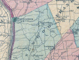 1872 Map of Hunterdon County New Jersey