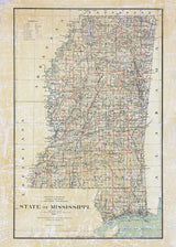 1878 Map of Mississippi
