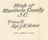 1897 Map of Marlboro County South Carolina