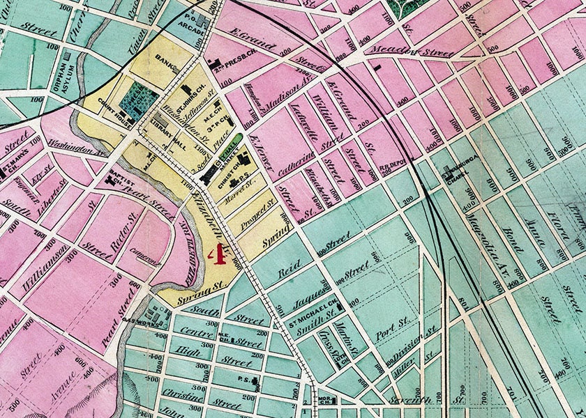 1874 Map of Elizabeth New Jersey