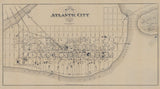 1880 Map of Atlantic City New Jersey