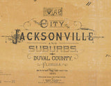 1885 Map of the city of Jacksonville Duval County Florida