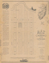 1886 Map of Wild-Wood Beach Cape May County New Jersey