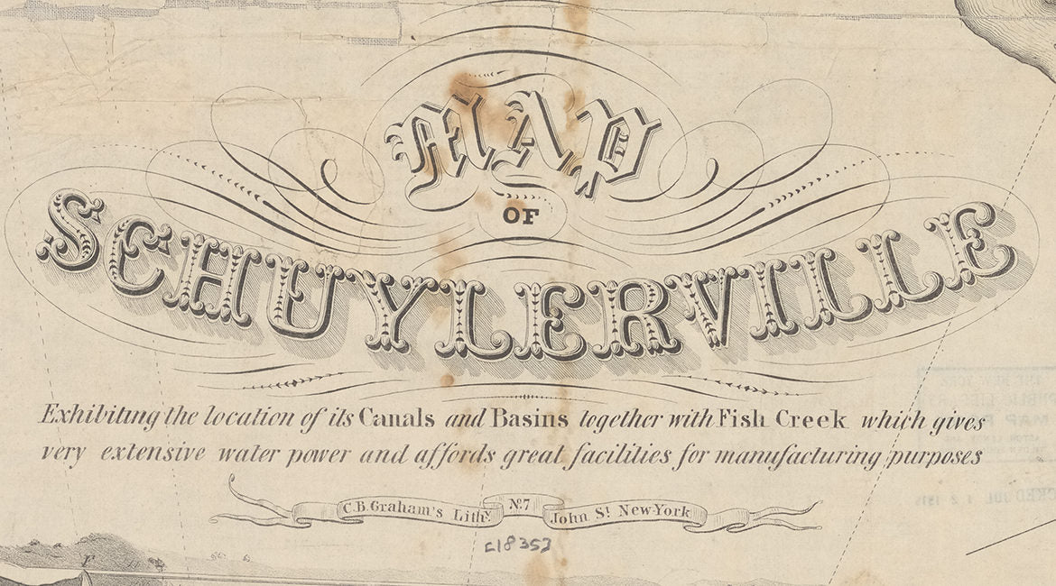 1835 Map of Schuylerville New York