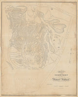 1854 Map of the Cemetery of Mount Auburn