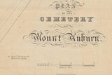 1854 Map of the Cemetery of Mount Auburn