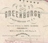 1857 Map of Greenburgh Westchester County New York