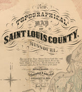 1857 Map of Saint Louis County Missouri