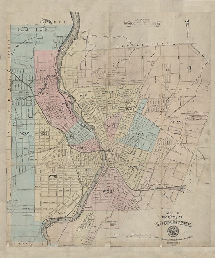 1878 Map of Rochester New York