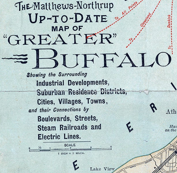 1893 Map of Buffalo New York Area