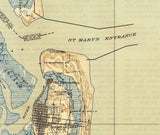 1919 Topo Map of Fernandina Florida Quadrangle