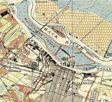 1942 Topo Map of Savannah Georgia