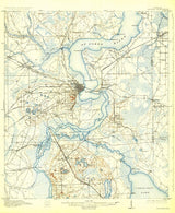1915 Topo Map of Palatka Florida Quadrangle