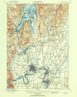 1895 Topo Map of Glen Falls New York Quadrangle